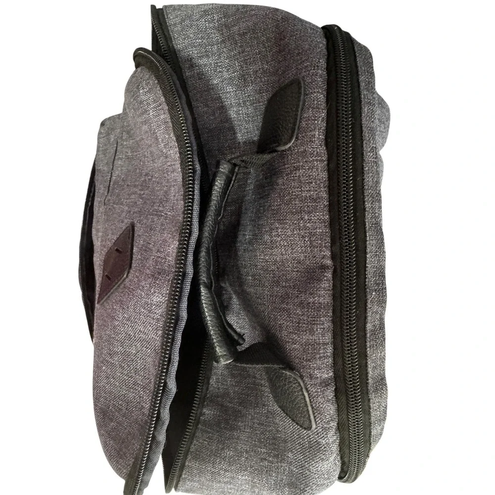 BB Gear Seeking Adventure Dad Diaper Bag Backpack Heather Grey with Changing Pad